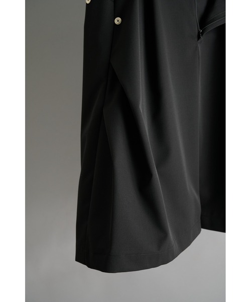 CONZ(コンズ)の「curve leg wide shorts/ショートパンツ/夏服/カーブシルエット/CONZ(スラックス・メンズ・ブラック/カーキ/グレー・3/2)」の19枚目の写真