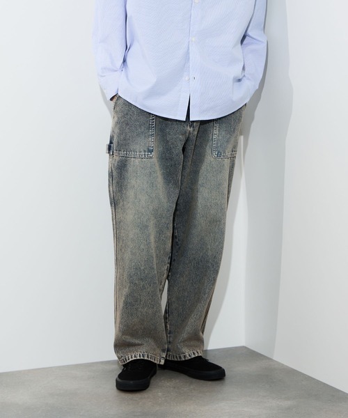 NAVY(ネイビー)の「【NAVY/ネイビー】マイデニ ペインターパンツ(デニムパンツ・メンズ・ブルー系1/ブルー系2/ブラック/ネイビー・S/M/L/XL)」の4枚目の写真