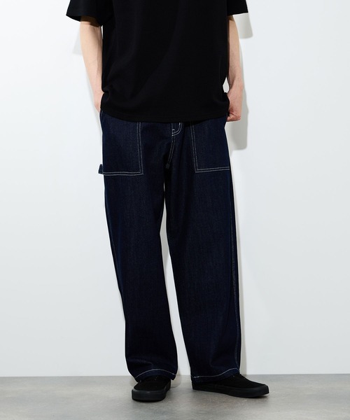 NAVY(ネイビー)の「【NAVY/ネイビー】マイデニ ペインターパンツ(デニムパンツ・メンズ・ブルー系1/ブルー系2/ブラック/ネイビー・S/M/L/XL)」の2枚目の写真