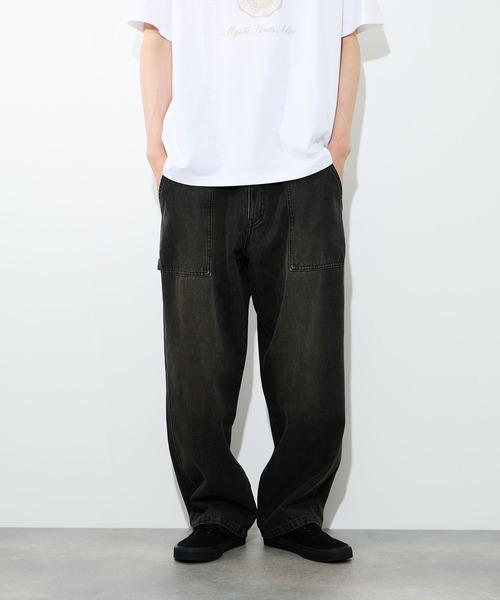 NAVY(ネイビー)の「【NAVY/ネイビー】マイデニ ペインターパンツ(デニムパンツ・メンズ・ブルー系1/ブルー系2/ブラック/ネイビー・S/M/L/XL)」の1枚目の写真