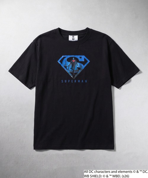 FUNALIVE(ファンアライブ)の「スーパーマン/バットマン プリント Tシャツ 半袖(Tシャツ/カットソー・メンズ・ブラック系2/ブラック系1/ブラック系3/ブラック系4・M/LL/L)」の3枚目の写真