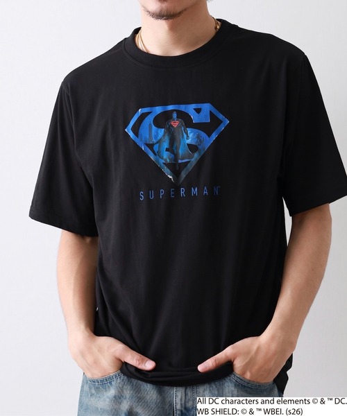 FUNALIVE(ファンアライブ)の「スーパーマン/バットマン プリント Tシャツ 半袖(Tシャツ/カットソー・メンズ・ブラック系2/ブラック系1/ブラック系3/ブラック系4・M/LL/L)」の13枚目の写真
