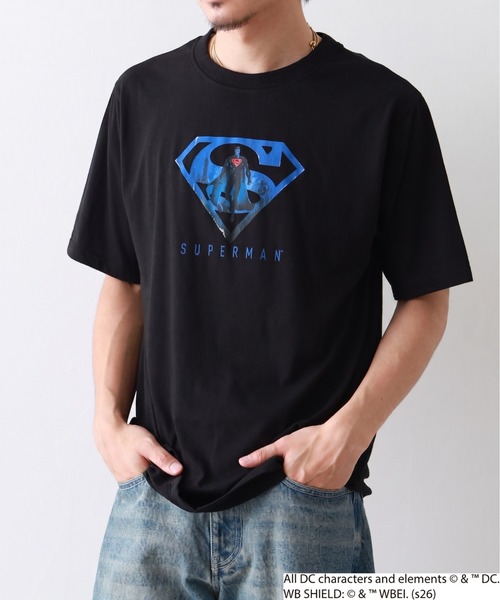 FUNALIVE(ファンアライブ)の「スーパーマン/バットマン プリント Tシャツ 半袖(Tシャツ/カットソー・メンズ・ブラック系2/ブラック系1/ブラック系3/ブラック系4・M/LL/L)」の16枚目の写真