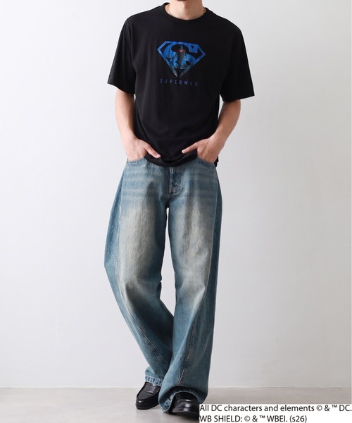 FUNALIVE(ファンアライブ)の「スーパーマン/バットマン プリント Tシャツ 半袖(Tシャツ/カットソー・メンズ・ブラック系2/ブラック系1/ブラック系3/ブラック系4・M/LL/L)」の17枚目の写真