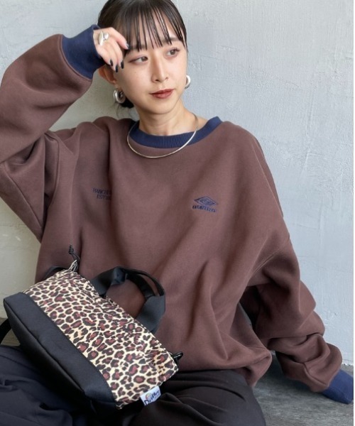 WEB先行予約】[UMBRO/アンブロ] 別注 ワンポイントロゴ刺繍 クルー