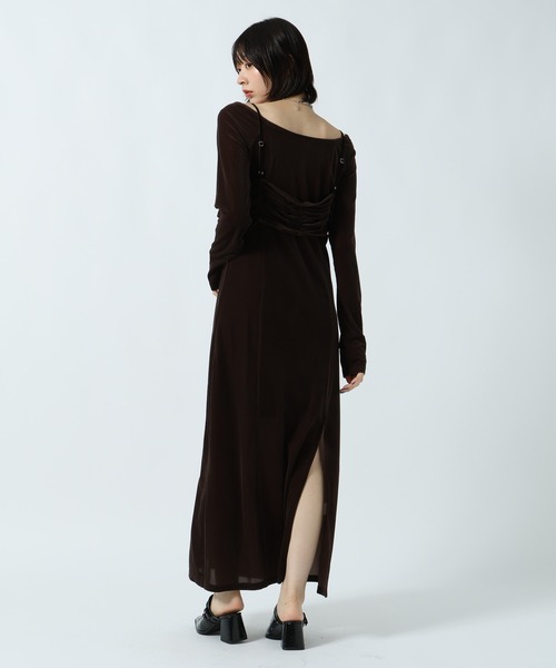 PAGEBOY（ページボーイ）の「クールベロアセットワンピース【接触冷感/ビスチェセット】（ワンピース・レディース・ブラウン/ブラック・FREE）」の20枚目の写真