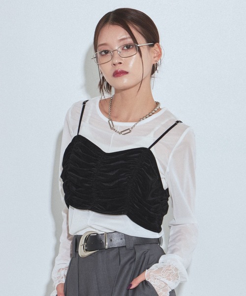 PAGEBOY（ページボーイ）の「クールベロアセットワンピース【接触冷感/ビスチェセット】（ワンピース・レディース・ブラウン/ブラック・FREE）」の13枚目の写真