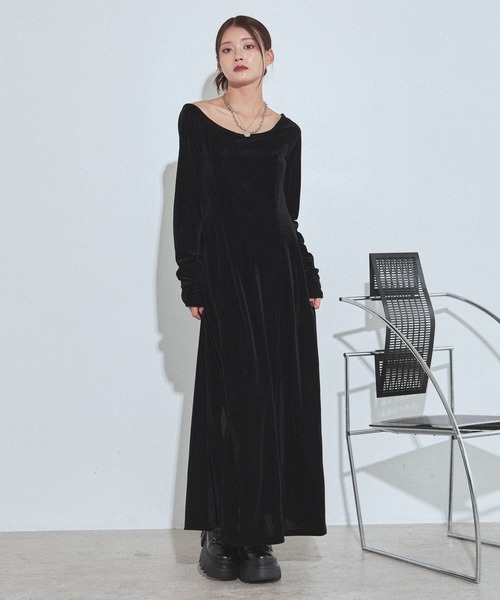 PAGEBOY（ページボーイ）の「クールベロアセットワンピース【接触冷感/ビスチェセット】（ワンピース・レディース・ブラウン/ブラック・FREE）」の8枚目の写真