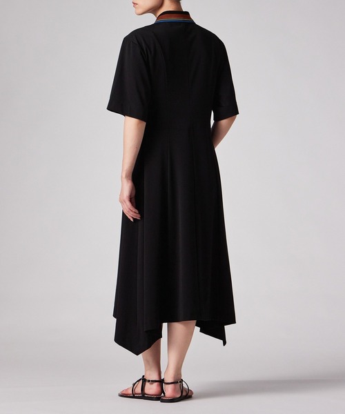 Paul Smith（ポールスミス）の「ウィメンズ ストライプトリム 半袖ワンピース / 265120 J284（ワンピース・レディース・ブラック・MEDIUM）」の3枚目の写真