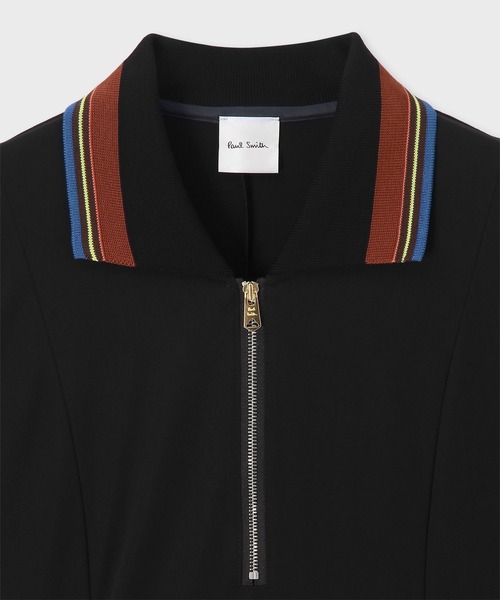 Paul Smith（ポールスミス）の「ウィメンズ ストライプトリム 半袖ワンピース / 265120 J284（ワンピース・レディース・ブラック・MEDIUM）」の4枚目の写真