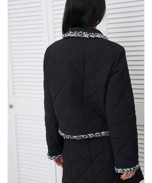 SNIDEL(スナイデル)の「【WARM/セットアップ対応】キルティングステンカラージャケット(テーラードジャケット・レディース・ライトブルー/ホワイト/ブラック・1/0)」の13枚目の写真