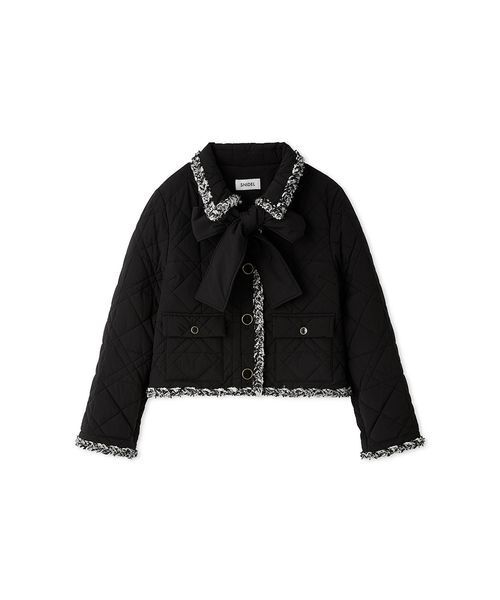 SNIDEL(スナイデル)の「【WARM/セットアップ対応】キルティングステンカラージャケット(テーラードジャケット・レディース・ライトブルー/ホワイト/ブラック・1/0)」の22枚目の写真