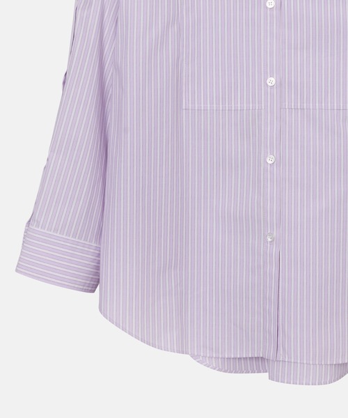 LE CIEL BLEU(ルシェルブルー)の「コンバーチブルスリーブシャツ / Convertible Sleeve Shirt(シャツ/ブラウス・レディース・パープル/オフホワイト/マルチ・36)」の7枚目の写真