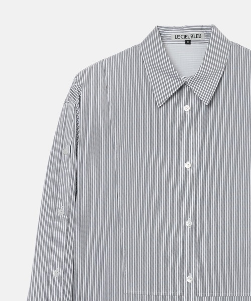 LE CIEL BLEU(ルシェルブルー)の「コンバーチブルスリーブシャツ / Convertible Sleeve Shirt(シャツ/ブラウス・レディース・パープル/オフホワイト/マルチ・36)」の15枚目の写真