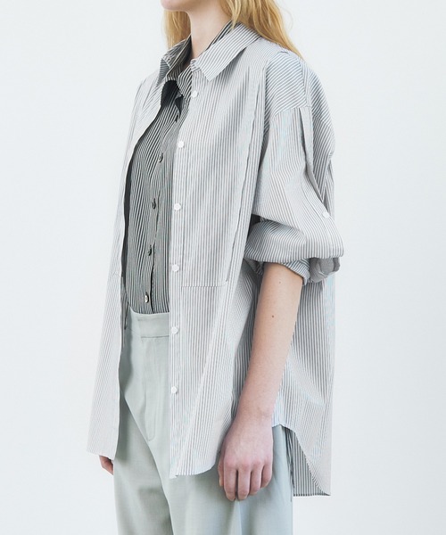 LE CIEL BLEU(ルシェルブルー)の「コンバーチブルスリーブシャツ / Convertible Sleeve Shirt(シャツ/ブラウス・レディース・パープル/オフホワイト/マルチ・36)」の10枚目の写真