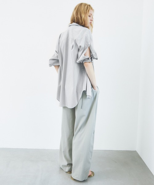 LE CIEL BLEU(ルシェルブルー)の「コンバーチブルスリーブシャツ / Convertible Sleeve Shirt(シャツ/ブラウス・レディース・パープル/オフホワイト/マルチ・36)」の8枚目の写真