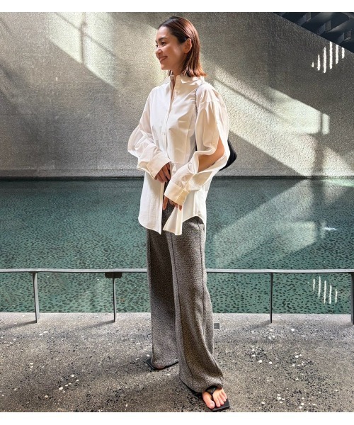 LE CIEL BLEU(ルシェルブルー)の「コンバーチブルスリーブシャツ / Convertible Sleeve Shirt(シャツ/ブラウス・レディース・パープル/オフホワイト/マルチ・36)」の17枚目の写真