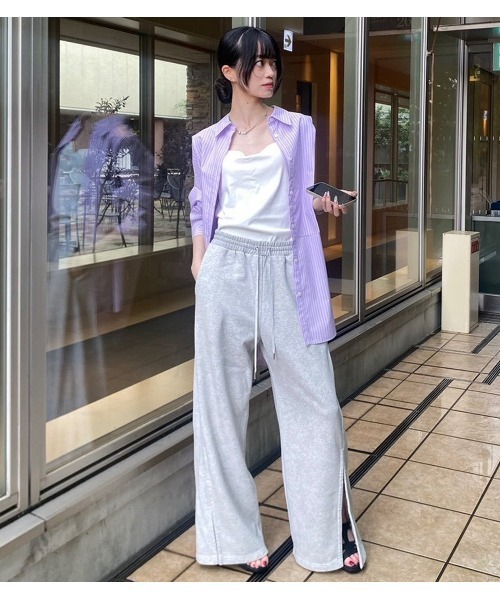 LE CIEL BLEU(ルシェルブルー)の「コンバーチブルスリーブシャツ / Convertible Sleeve Shirt(シャツ/ブラウス・レディース・パープル/オフホワイト/マルチ・36)」の22枚目の写真