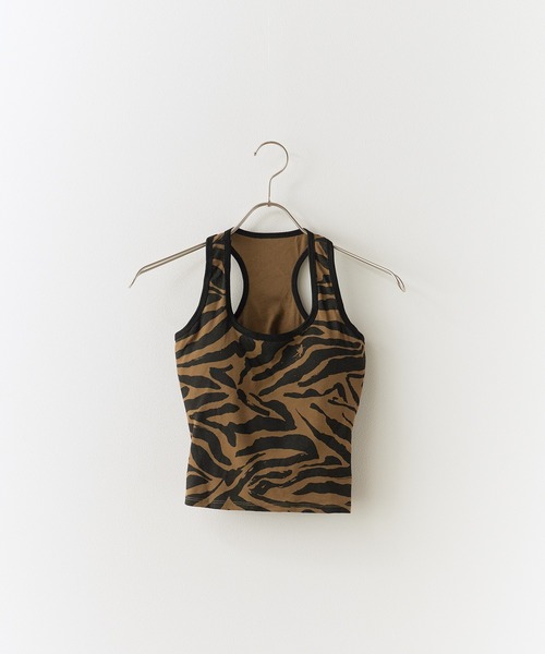Chick(チック)の「Greco tank top with all-over pattern / 総柄 グレコタンクトップ 夏物 夏服(タンクトップ・レディース・ホワイト系/ゼブラ・FREE)」の2枚目の写真
