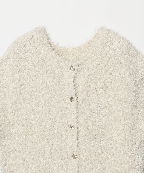 A DAY IN THE LIFE UNITED ARROWS(アデイインザライフユナイテッドアローズ)の「ラメフェザーボタンベスト 2WAY -ウォッシャブル- <A DAY IN THE LIFE>(ニット/セーター・レディース・ブラック/グレー系/オフホワイト/ブラウン系・FREE)」の8枚目の写真