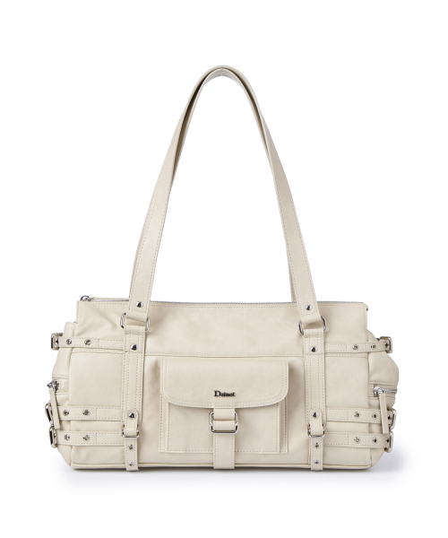 DEINET(ダイニット)の「BELTED POCKET SHOULDER BAG IN BEIGE(ショルダーバッグ・レディース・その他・FREE)」の1枚目の写真