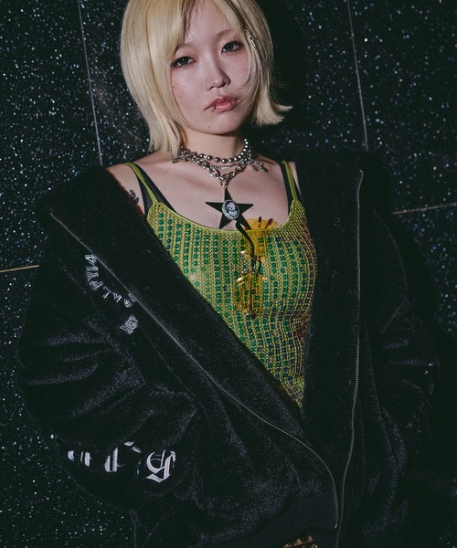 GALFY(ガルフィー)の「GALFY-おしゃぶりヤリラファーブルゾン(ブルゾン・メンズ・ホワイト/ブラック/ベージュ・L/XL)」の5枚目の写真