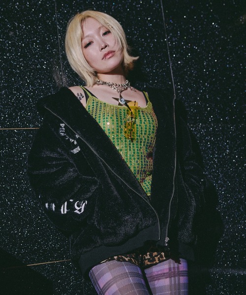 GALFY(ガルフィー)の「GALFY-おしゃぶりヤリラファーブルゾン(ブルゾン・メンズ・ホワイト/ブラック/ベージュ・L/XL)」の4枚目の写真