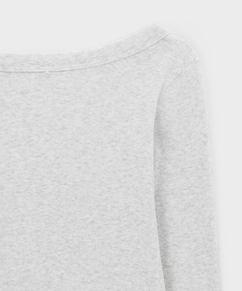 BLACKUP（ブラックアップ）の「[MADE] カールヘンリーネック長袖Tシャツ（Tシャツ/カットソー・レディース・ブラック/ホワイト系/ブラウン・FREE）」の7枚目の写真