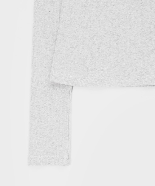 BLACKUP（ブラックアップ）の「[MADE] カールヘンリーネック長袖Tシャツ（Tシャツ/カットソー・レディース・ブラック/ホワイト系/ブラウン・FREE）」の8枚目の写真