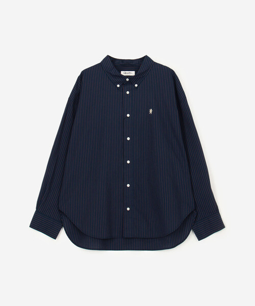 GYMPHLEX(ジムフレックス)の「Gymphlex | コットンポプリンストライプ ボタンダウンシャツ WOMEN(シャツ/ブラウス・レディース・ブルー系その他5・14)」の2枚目の写真