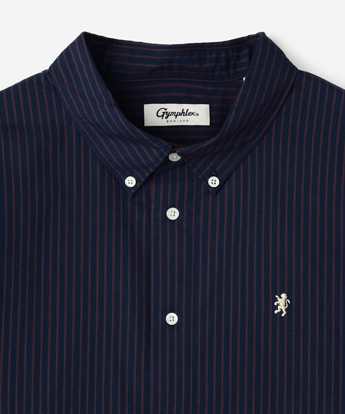 GYMPHLEX(ジムフレックス)の「Gymphlex | コットンポプリンストライプ ボタンダウンシャツ WOMEN(シャツ/ブラウス・レディース・ブルー系その他5・14)」の4枚目の写真