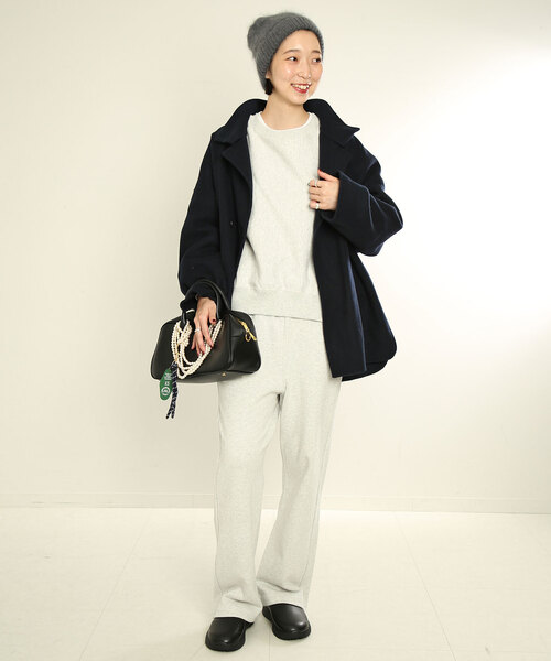 SLOBE IENA(スローブイエナ)の「《WEB・一部店舗限定/追加》souple woolダブルフェイススタンドコート(その他アウター・レディース・ネイビー/カーキ・FREE)」の5枚目の写真