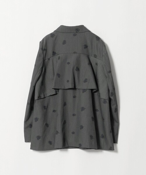 UNITED ARROWS（ユナイテッドアローズ）の「フラワー ジャガード バックフレア ジャケット（テーラードジャケット・レディース・ブラック/グレー系・38/36）」の12枚目の写真