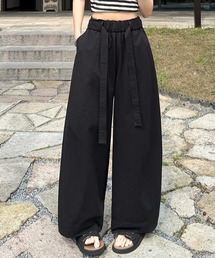 コットンリボンリラックスパンツ