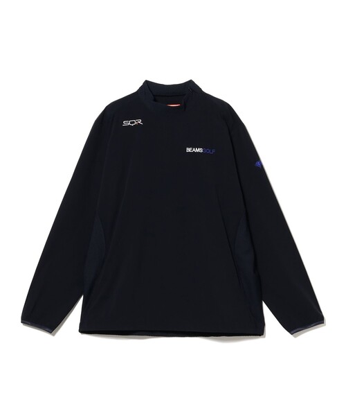 BEAMS GOLF(ビームスゴルフ)の「ORANGE LABEL / USシリーズ SQR 肩ジップ モックネックシャツ(UVカット)(スウェット・メンズ・ネイビー/ブラック/ホワイト・S/M/L/XL)」の3枚目の写真