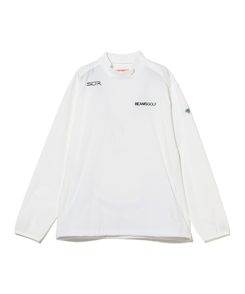 BEAMS GOLF(ビームスゴルフ)の「ORANGE LABEL / USシリーズ SQR 肩ジップ モックネックシャツ(UVカット)(スウェット・メンズ・ネイビー/ブラック/ホワイト・S/M/L/XL)」の1枚目の写真