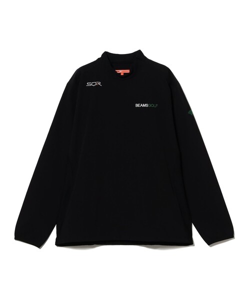 BEAMS GOLF(ビームスゴルフ)の「ORANGE LABEL / USシリーズ SQR 肩ジップ モックネックシャツ(UVカット)(スウェット・メンズ・ネイビー/ブラック/ホワイト・S/M/L/XL)」の2枚目の写真