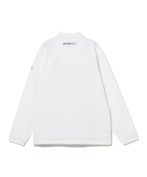 BEAMS GOLF(ビームスゴルフ)の「ORANGE LABEL / USシリーズ SQR 肩ジップ モックネックシャツ(UVカット)(スウェット・メンズ・ネイビー/ブラック/ホワイト・S/M/L/XL)」の4枚目の写真