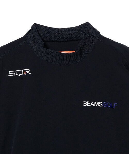 BEAMS GOLF(ビームスゴルフ)の「ORANGE LABEL / USシリーズ SQR 肩ジップ モックネックシャツ(UVカット)(スウェット・メンズ・ネイビー/ブラック/ホワイト・S/M/L/XL)」の8枚目の写真