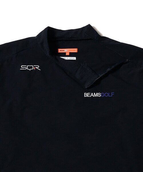 BEAMS GOLF(ビームスゴルフ)の「ORANGE LABEL / USシリーズ SQR 肩ジップ モックネックシャツ(UVカット)(スウェット・メンズ・ネイビー/ブラック/ホワイト・S/M/L/XL)」の9枚目の写真