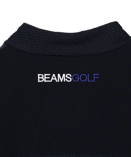 BEAMS GOLF(ビームスゴルフ)の「ORANGE LABEL / USシリーズ SQR 肩ジップ モックネックシャツ(UVカット)(スウェット・メンズ・ネイビー/ブラック/ホワイト・S/M/L/XL)」の14枚目の写真
