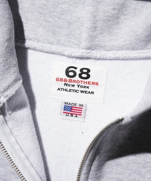 68&brothers(シックスティエイトアンドブラザーズ)の「68&BROTHERS / HE LOGO ZIP UP HOODIE(パーカー・メンズ・ライトグレー/ブラック/ネイビー・MEDIUM/LARGE/X-LARGE)」の22枚目の写真