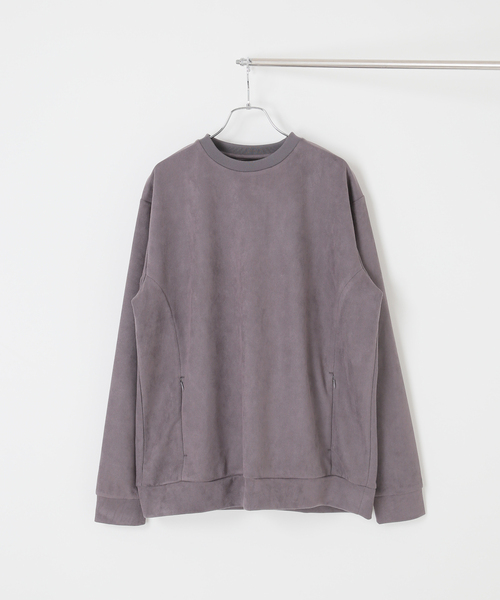B.C STOCK（ベーセーストック）の「Suede Double knit プルオーバー（Tシャツ/カットソー・メンズ・ブルー系その他/アイボリー/チャコールグレー/ブラック・LARGE/MEDIUM）」の12枚目の写真
