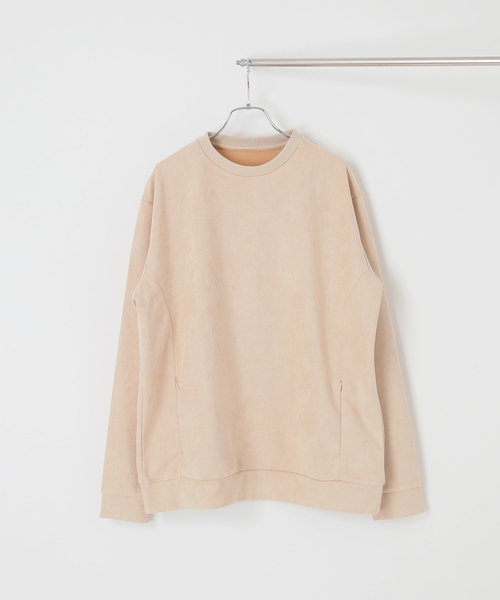 B.C STOCK（ベーセーストック）の「Suede Double knit プルオーバー（Tシャツ/カットソー・メンズ・ブルー系その他/アイボリー/チャコールグレー/ブラック・LARGE/MEDIUM）」の15枚目の写真