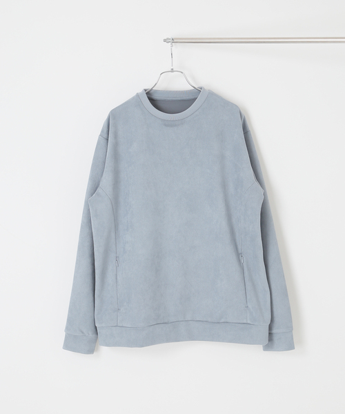 B.C STOCK（ベーセーストック）の「Suede Double knit プルオーバー（Tシャツ/カットソー・メンズ・ブルー系その他/アイボリー/チャコールグレー/ブラック・LARGE/MEDIUM）」の18枚目の写真