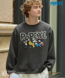 POPEYE（ポパイ）の「＜Exclusive＞POPEYE Vintage College Logo Sweat / POPEYE　別注 アソート ヴィンテージカレッジロゴ 裏起毛 オーバーサイズスウェット（スウェット）」