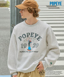 POPEYE（ポパイ）の「＜Exclusive＞POPEYE Vintage College Logo Sweat / POPEYE　別注 アソート ヴィンテージカレッジロゴ 裏起毛 オーバーサイズスウェット（スウェット）」