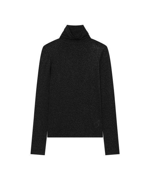 THEPORTA(ザ ポルタ)の「CLASSIC WOOL HIGH NECK T-SHIRT, BLACK(Tシャツ/カットソー・レディース・その他・FREE)」の1枚目の写真