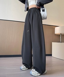 【SB】【Lilamusant(リラミュゾン)】ワイドバレルシルエットスウェットパンツ