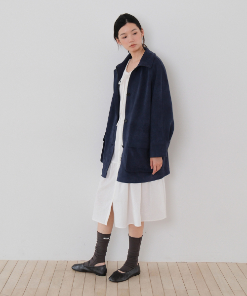 MOUI(モウイ)の「セージ ピンタックワンピース(オフホワイト)(ワンピース・レディース・ホワイト・FREE)」の6枚目の写真